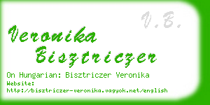 veronika bisztriczer business card